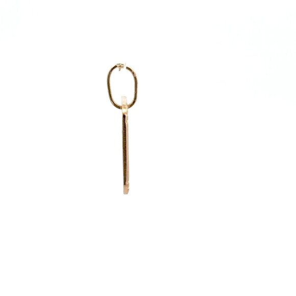 18K Gold Pendant Mother Mary Religious Rectangle 2.59 grams - Picture 7 of 12